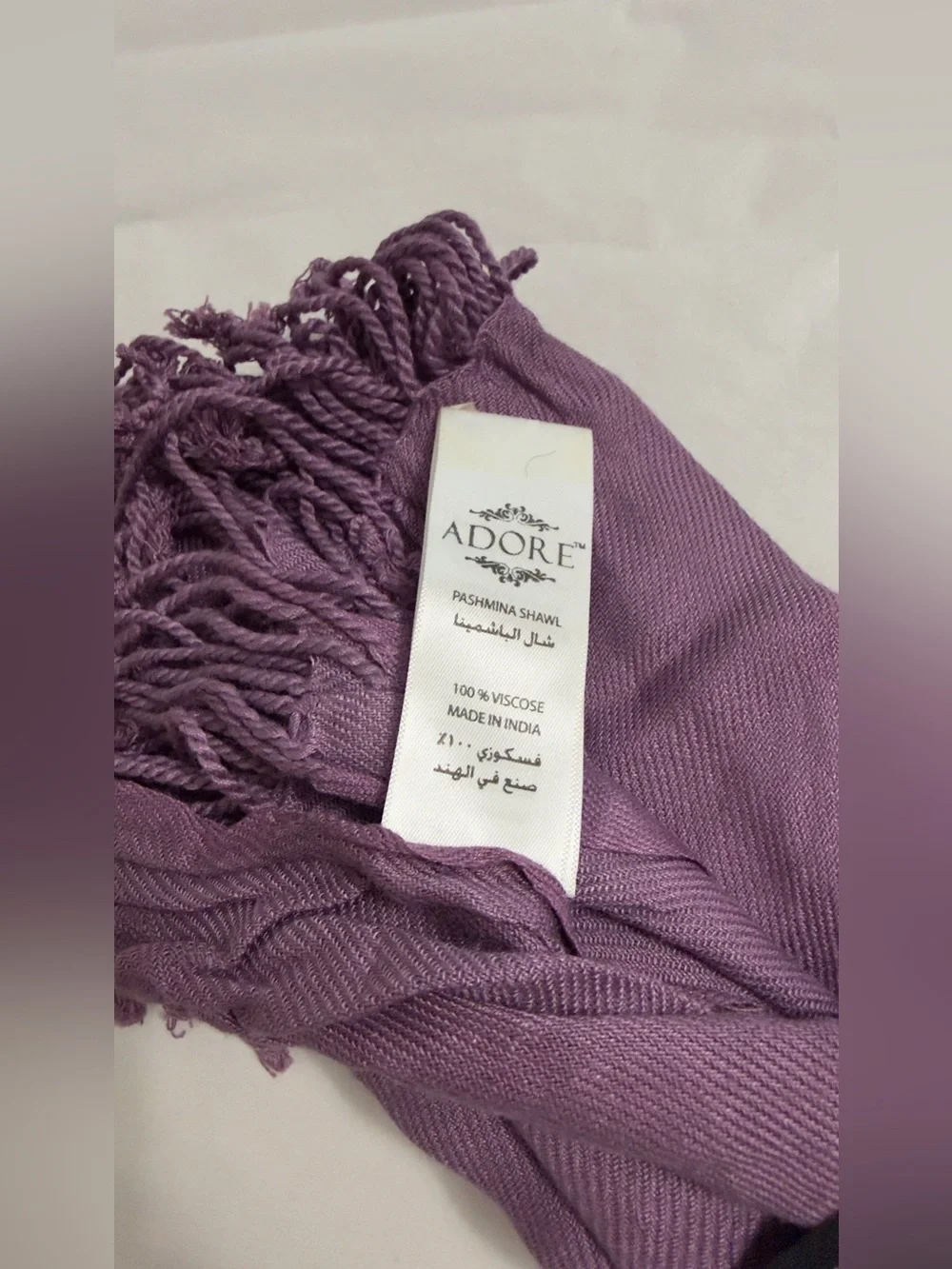Adore Lavender Pashmina Style Shawl